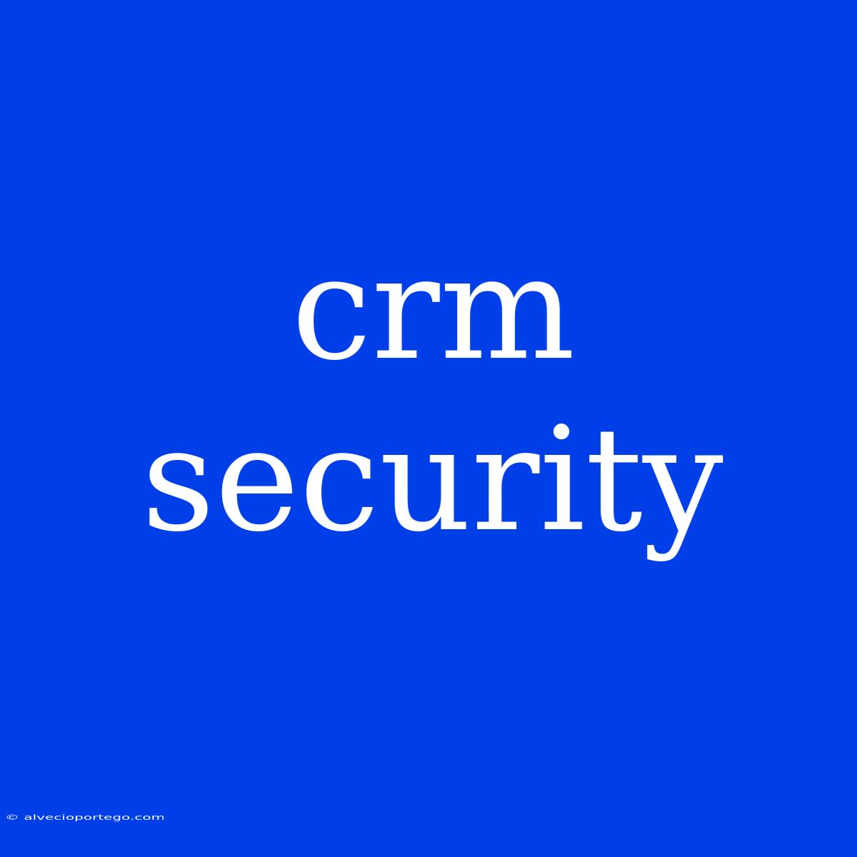 Crm Security