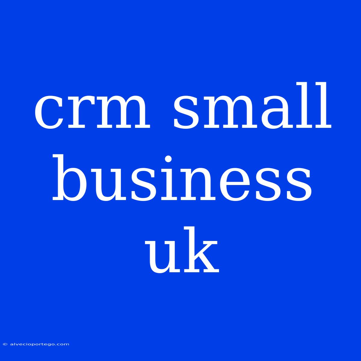 Crm Small Business Uk