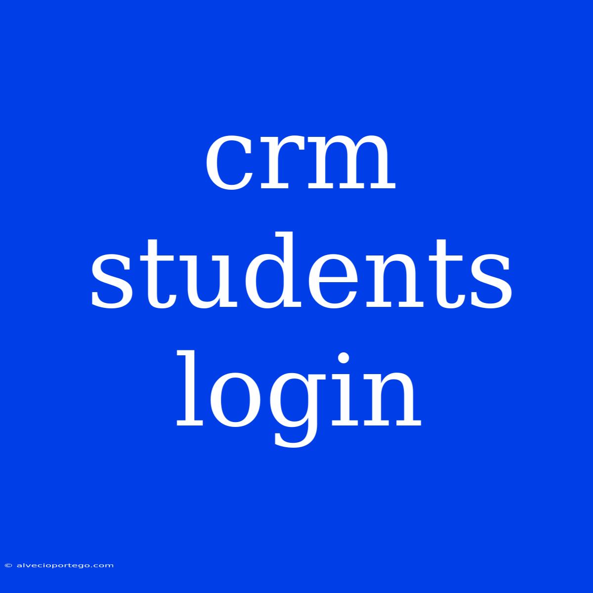 Crm Students Login