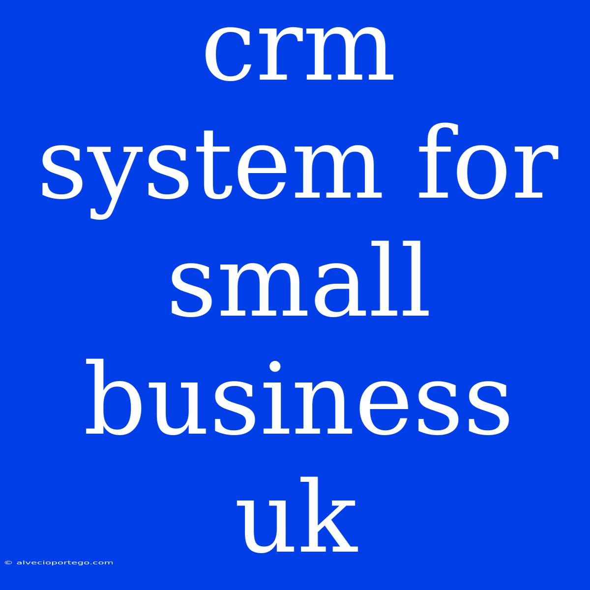 Crm System For Small Business Uk