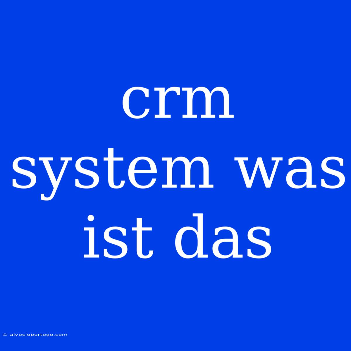 Crm System Was Ist Das