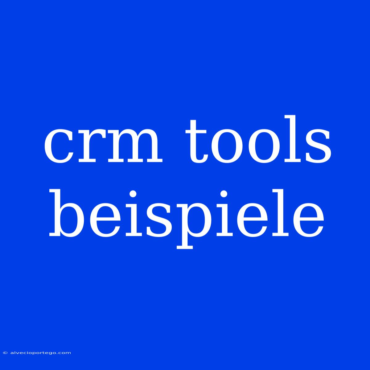 Crm Tools Beispiele