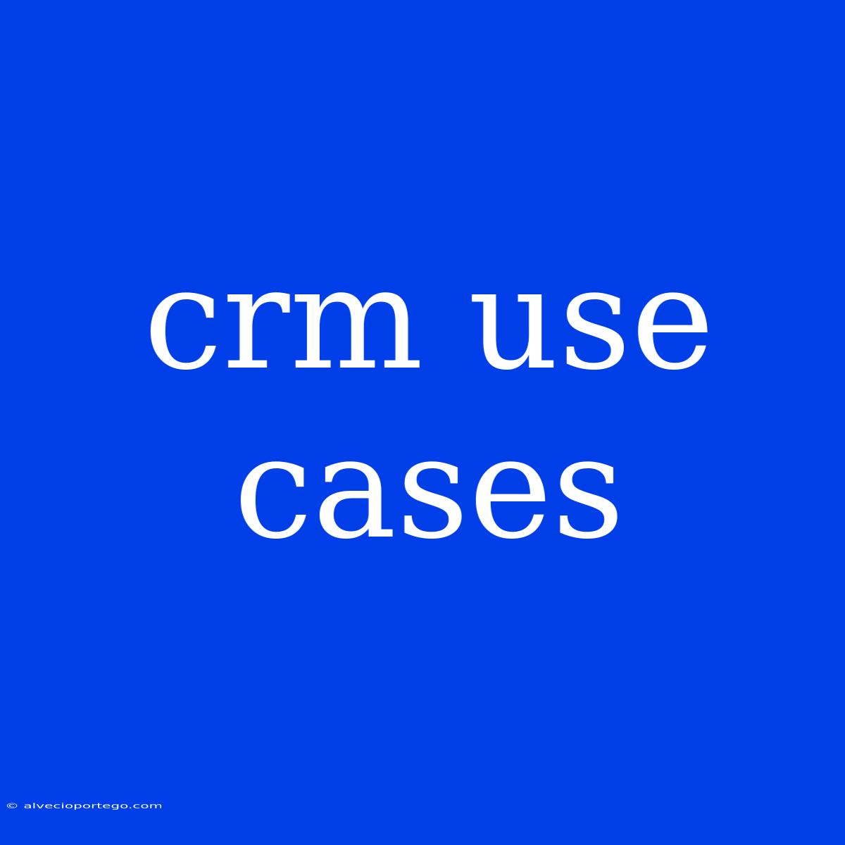 Crm Use Cases