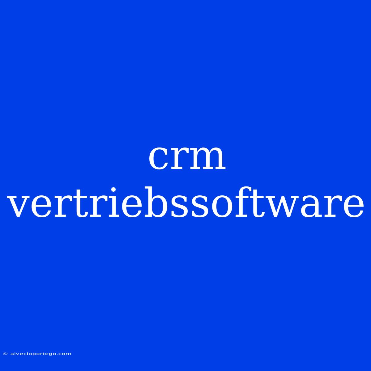 Crm Vertriebssoftware