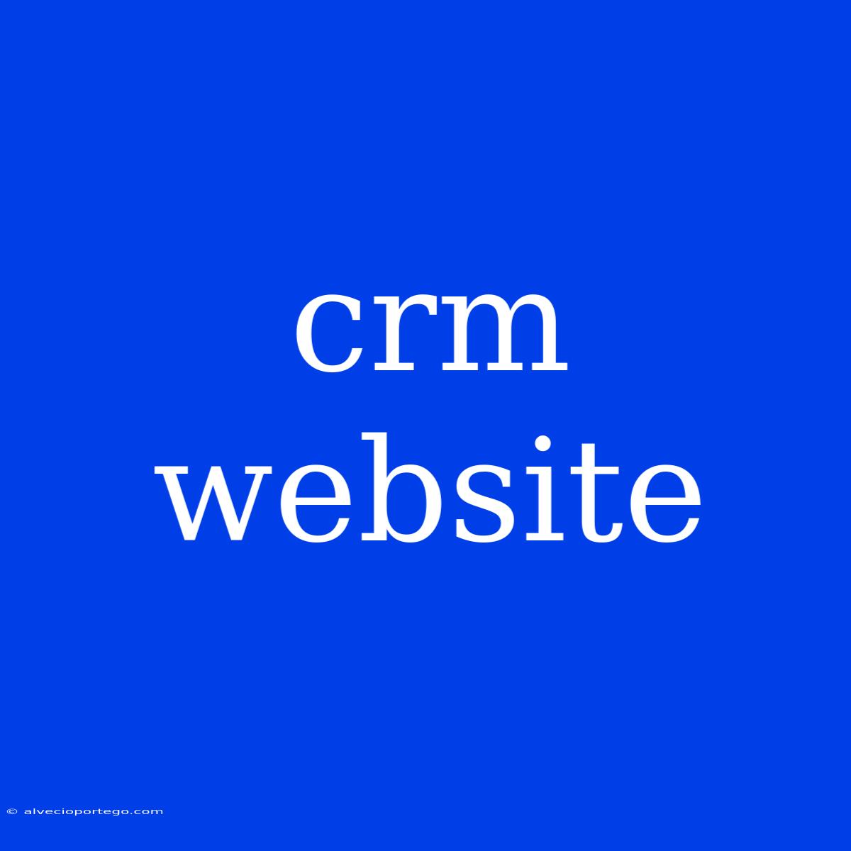 Crm Website