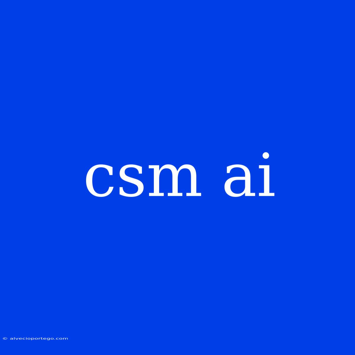 Csm Ai