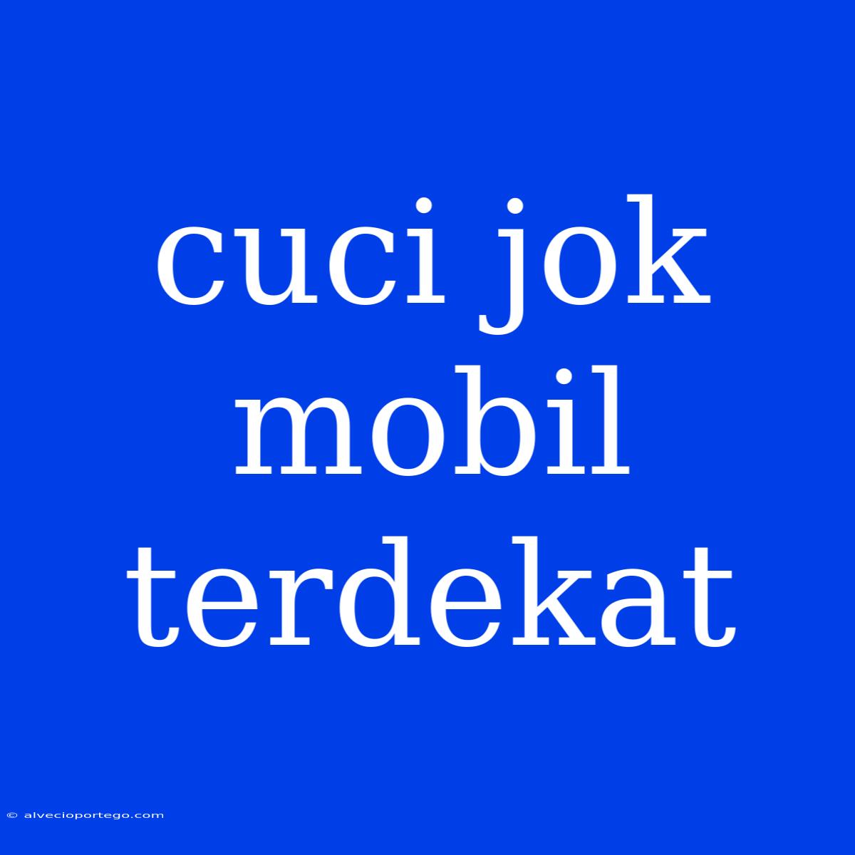 Cuci Jok Mobil Terdekat