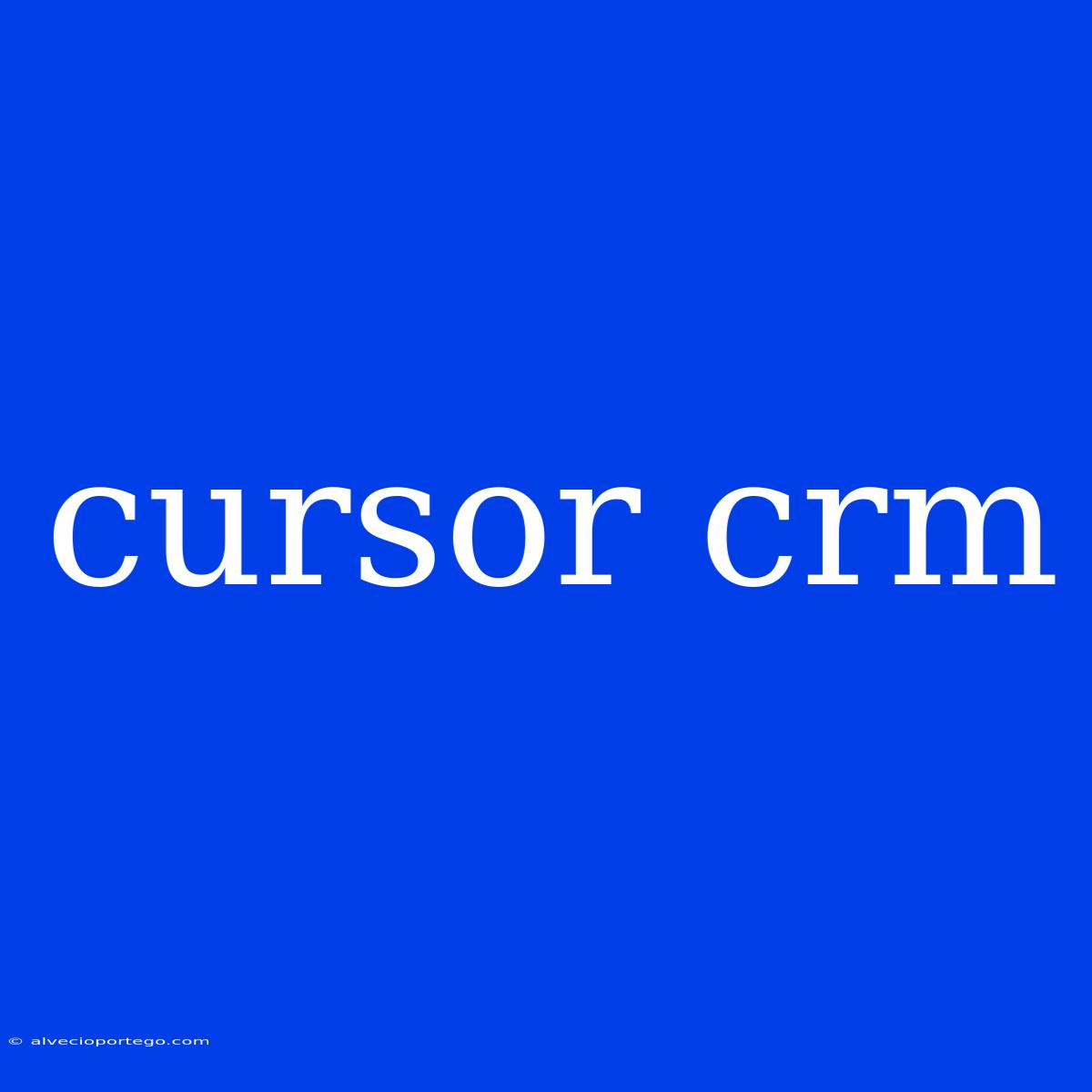 Cursor Crm