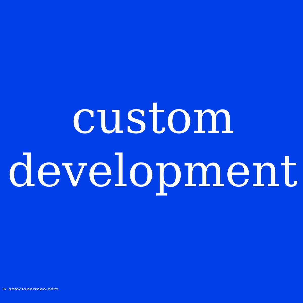 Custom Development