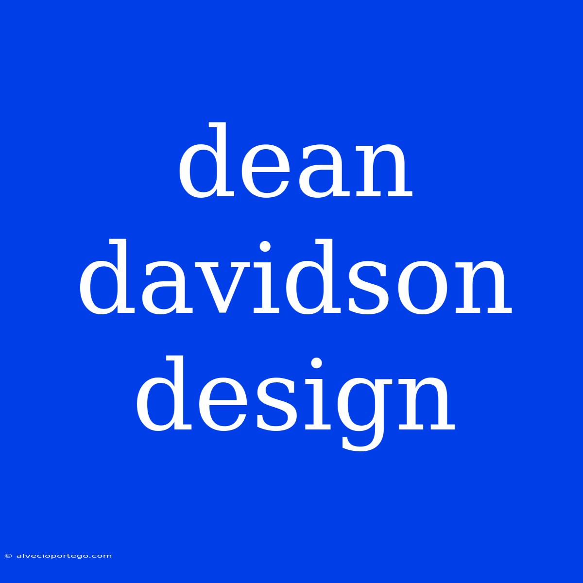 Dean Davidson Design