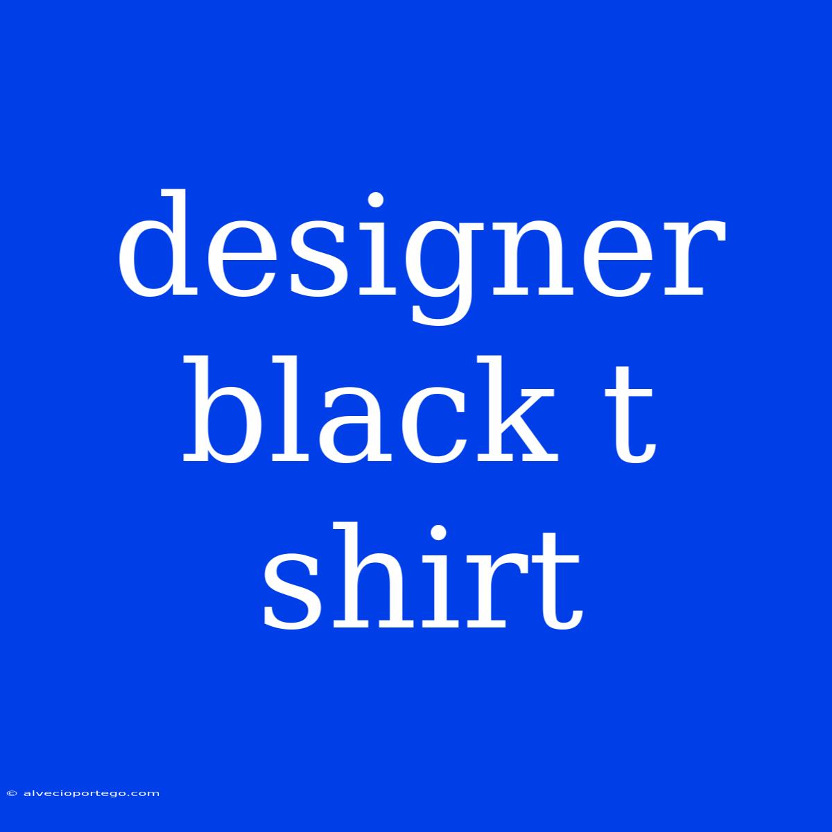 Designer Black T Shirt