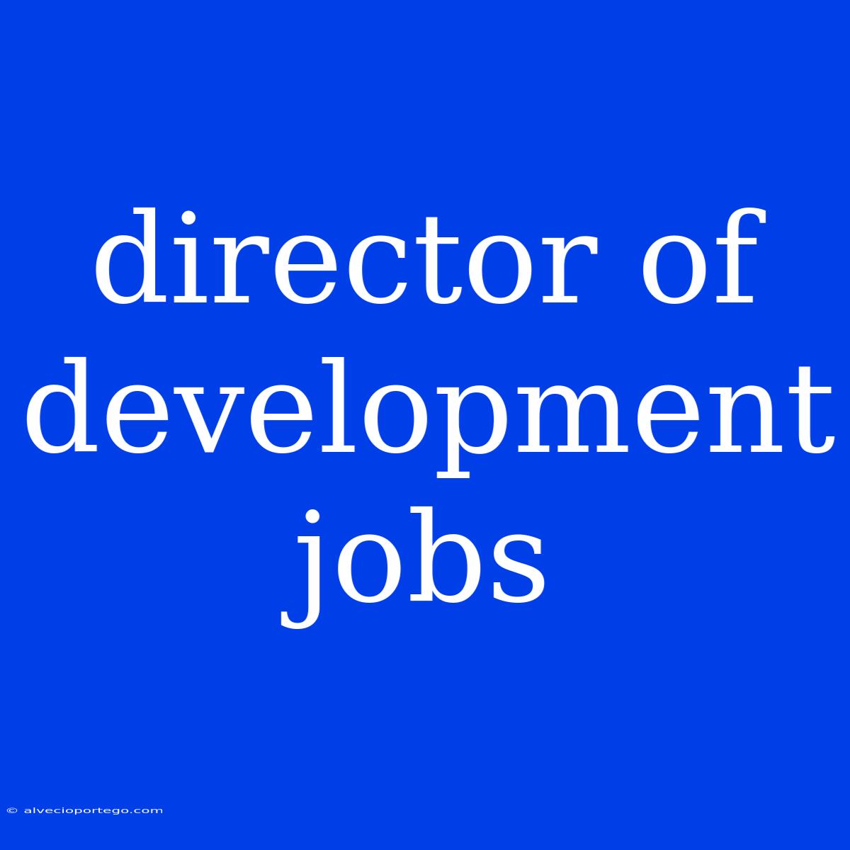 Director Of Development Jobs