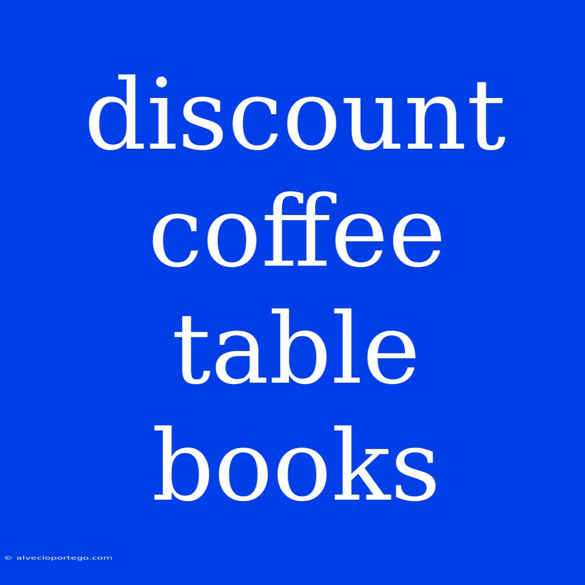 Discount Coffee Table Books