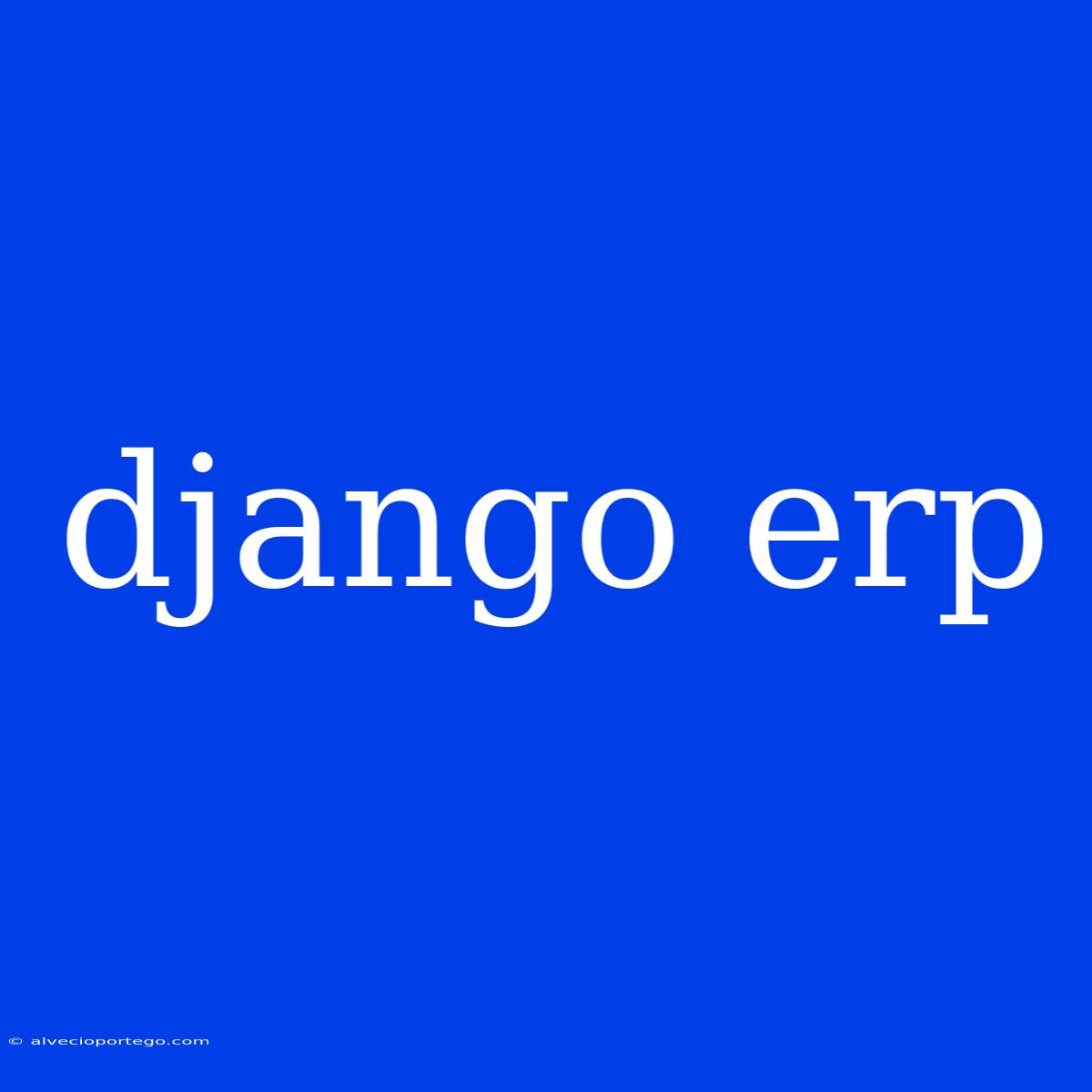 Django Erp