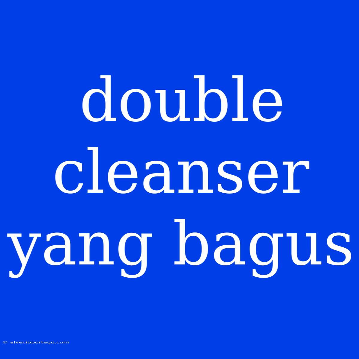 Double Cleanser Yang Bagus