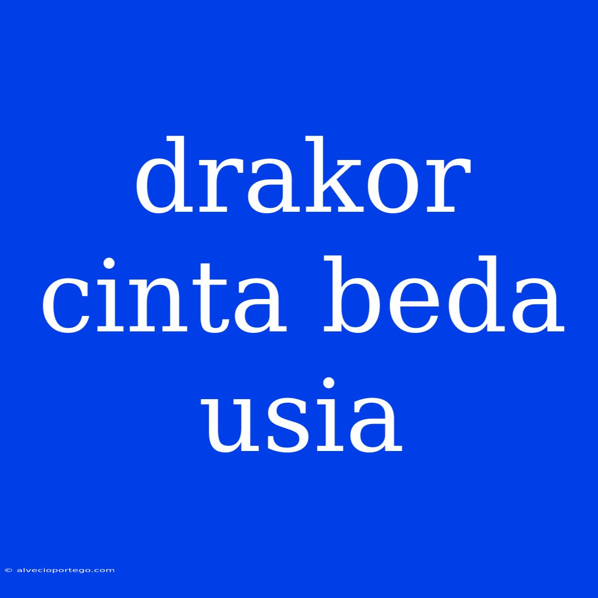 Drakor Cinta Beda Usia