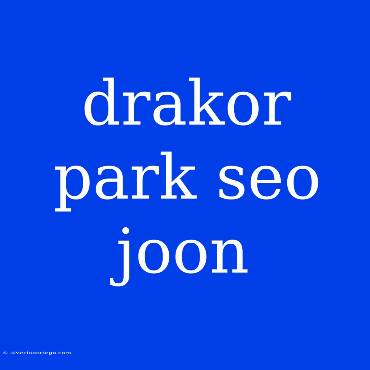 Drakor Park Seo Joon