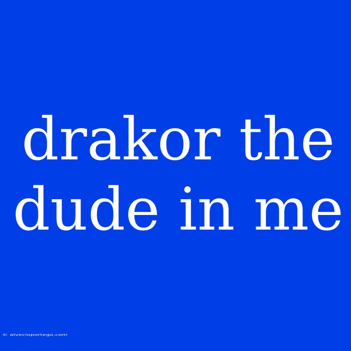 Drakor The Dude In Me