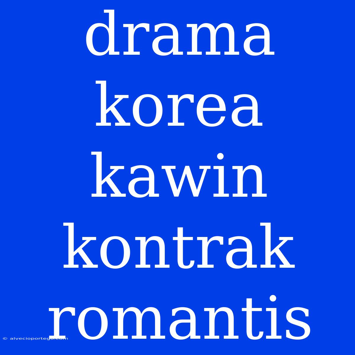 Drama Korea Kawin Kontrak Romantis