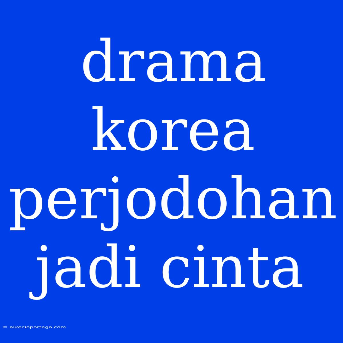 Drama Korea Perjodohan Jadi Cinta