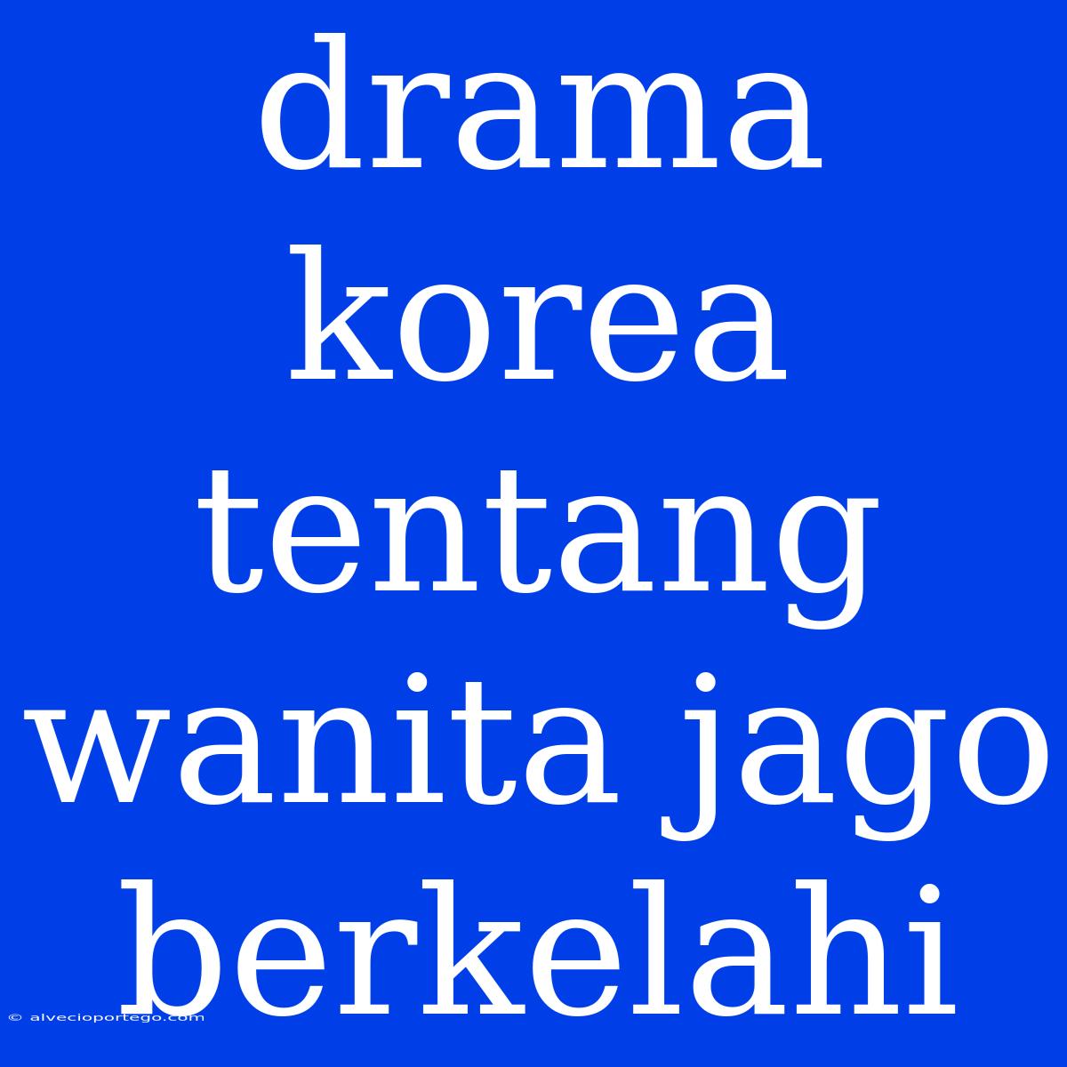 Drama Korea Tentang Wanita Jago Berkelahi