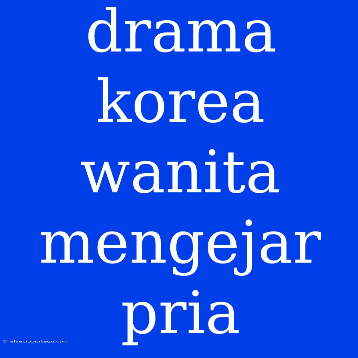 Drama Korea Wanita Mengejar Pria