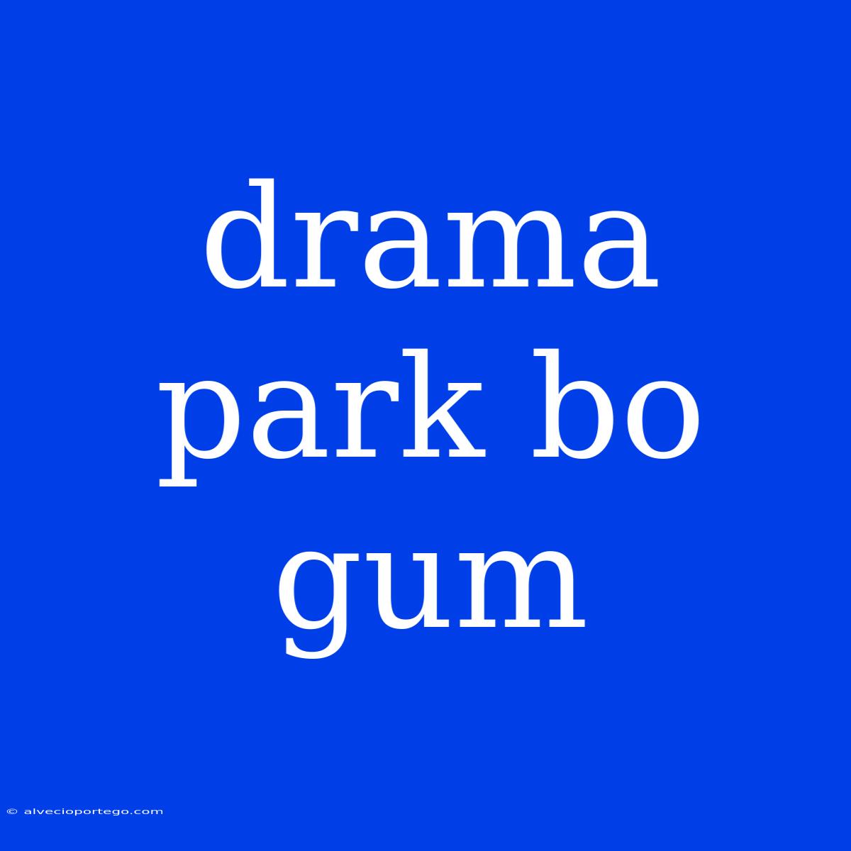 Drama Park Bo Gum