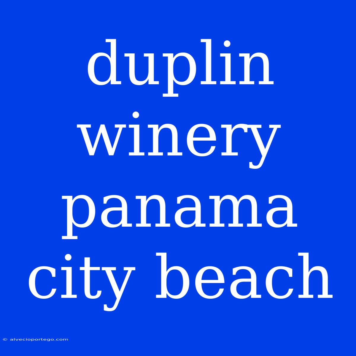 Duplin Winery Panama City Beach