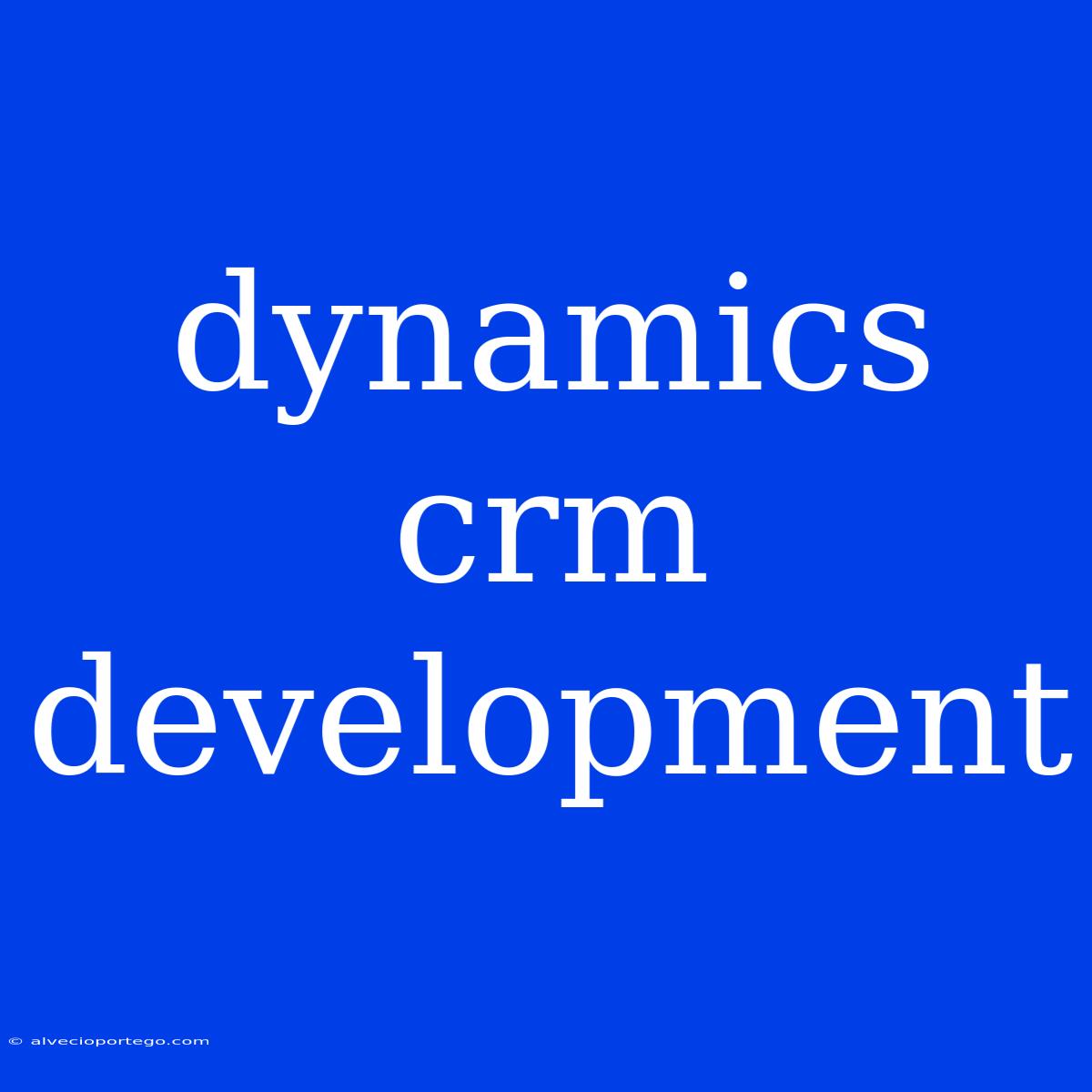 Dynamics Crm Development