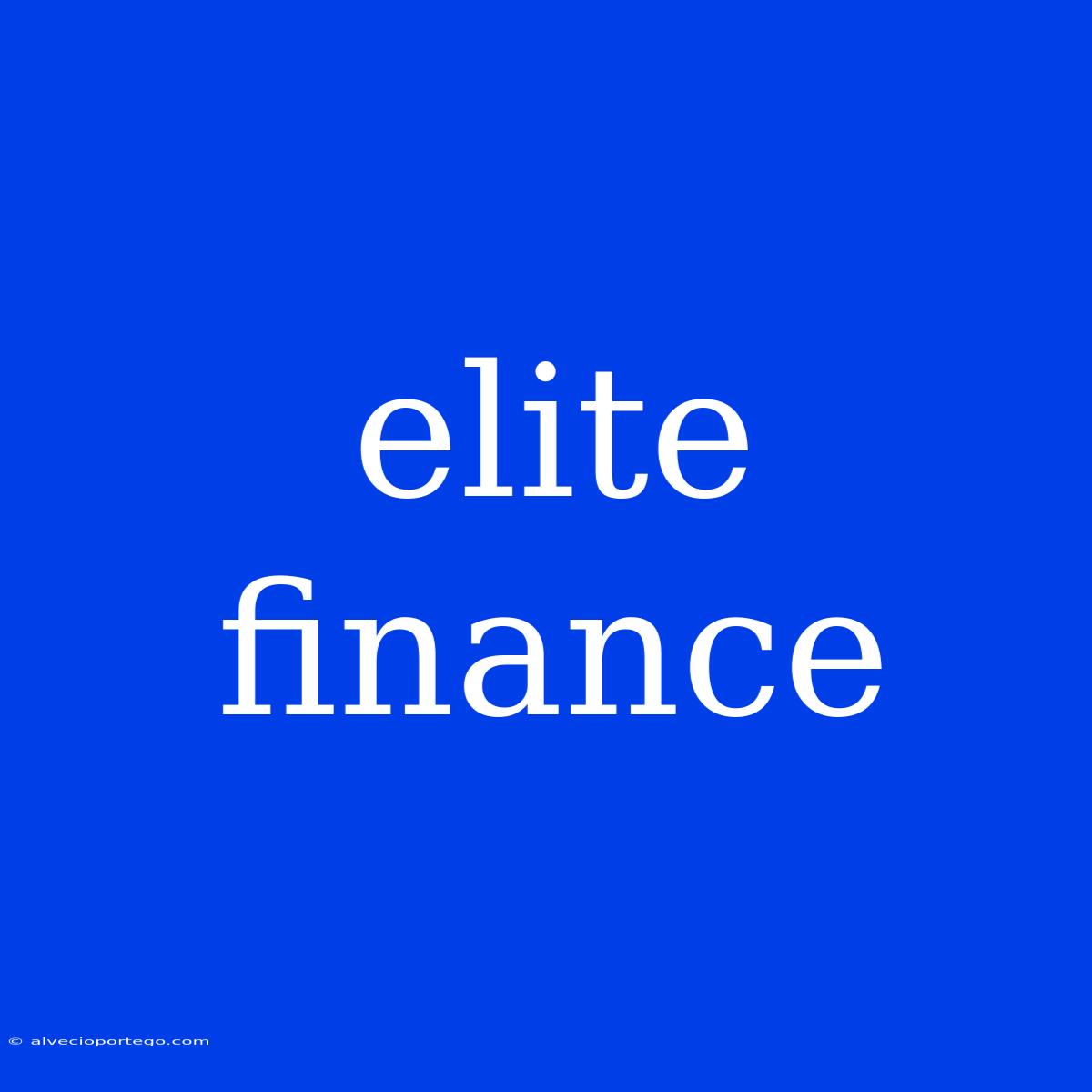 Elite Finance