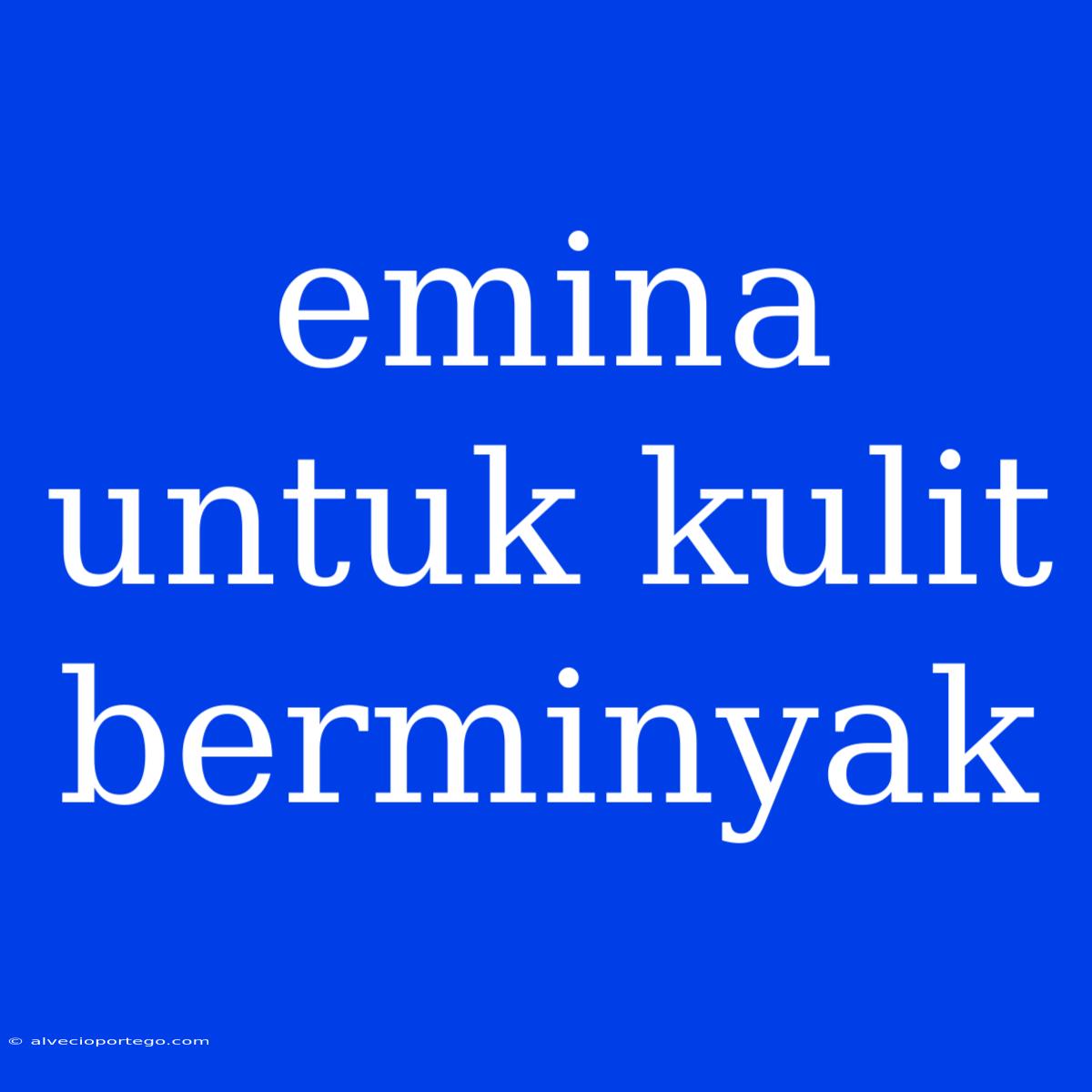 Emina Untuk Kulit Berminyak