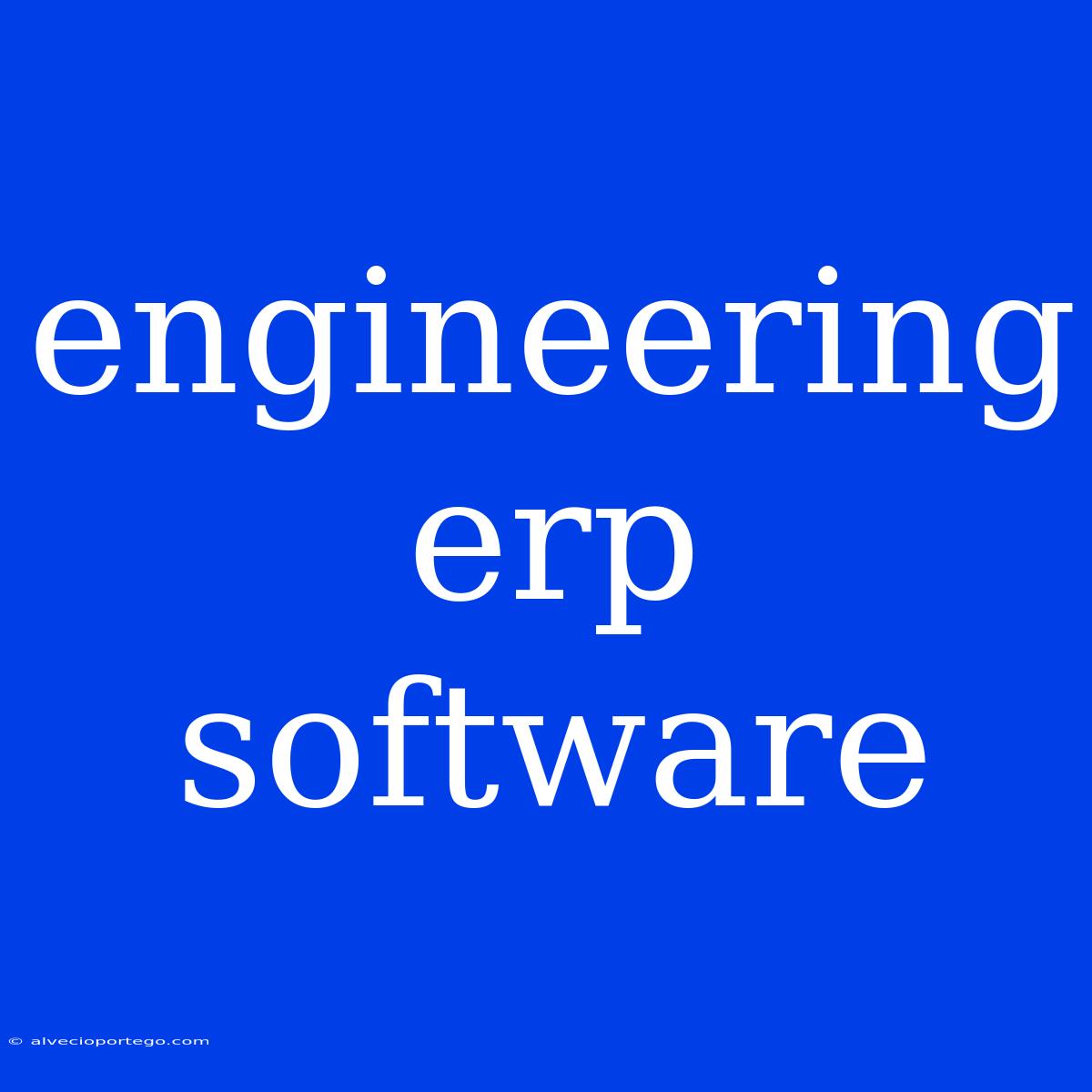 Engineering Erp Software