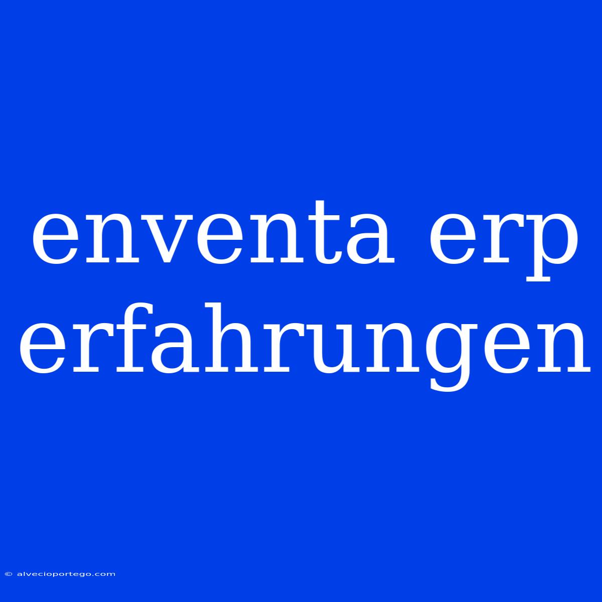 Enventa Erp Erfahrungen