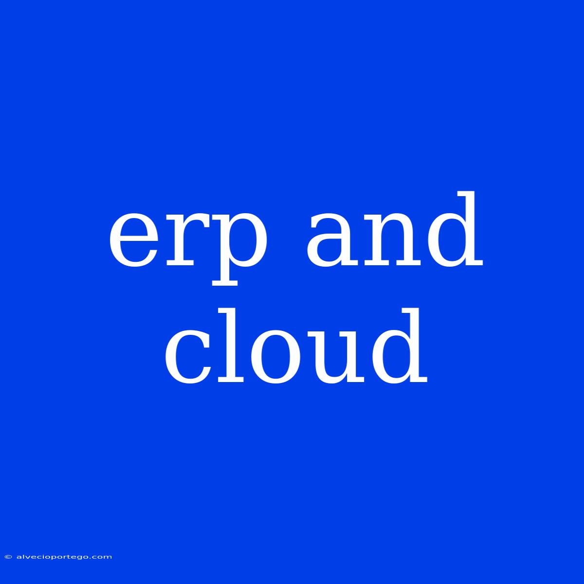 Erp And Cloud