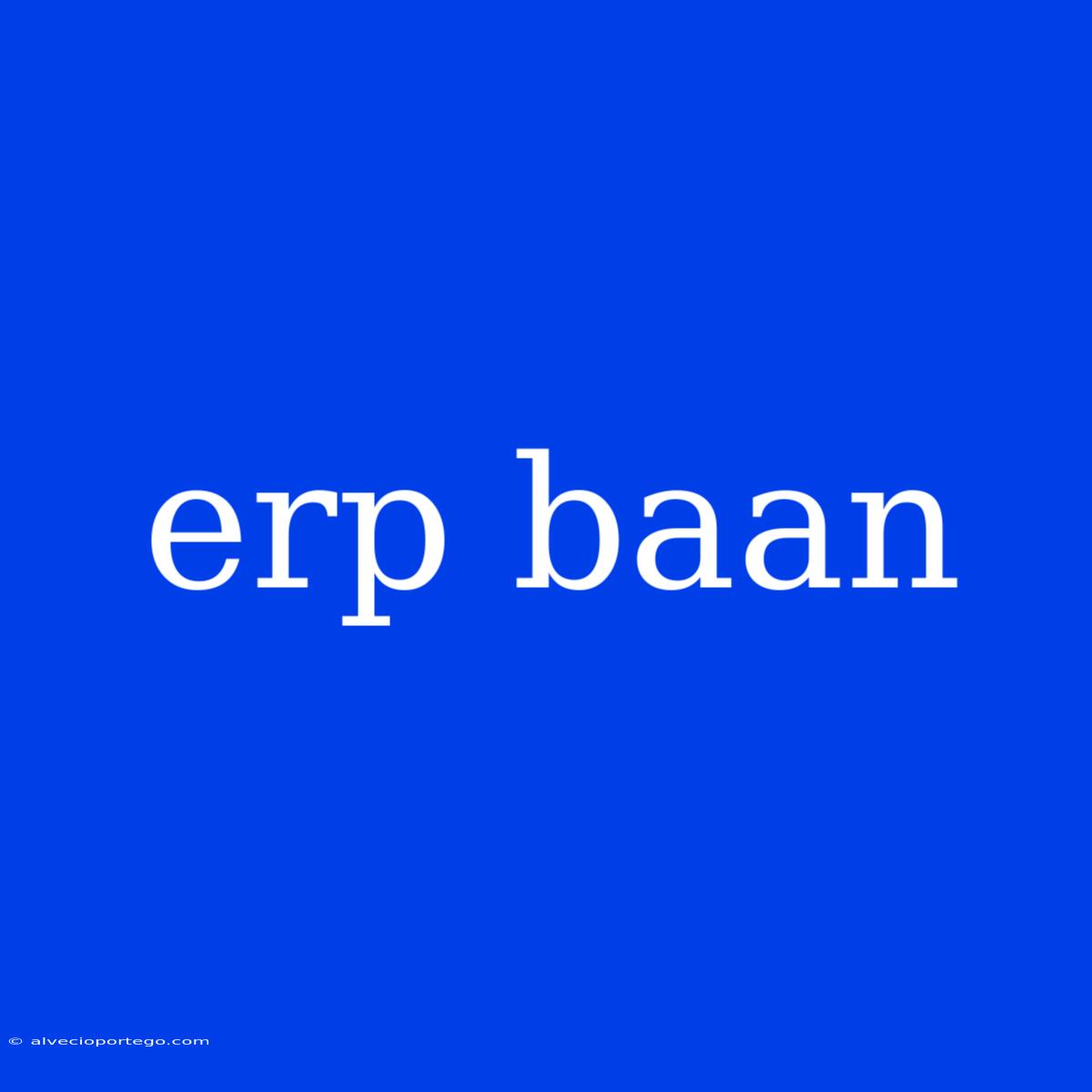 Erp Baan