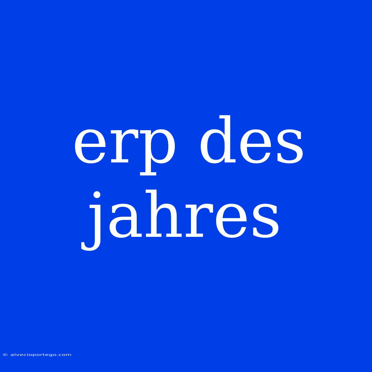 Erp Des Jahres