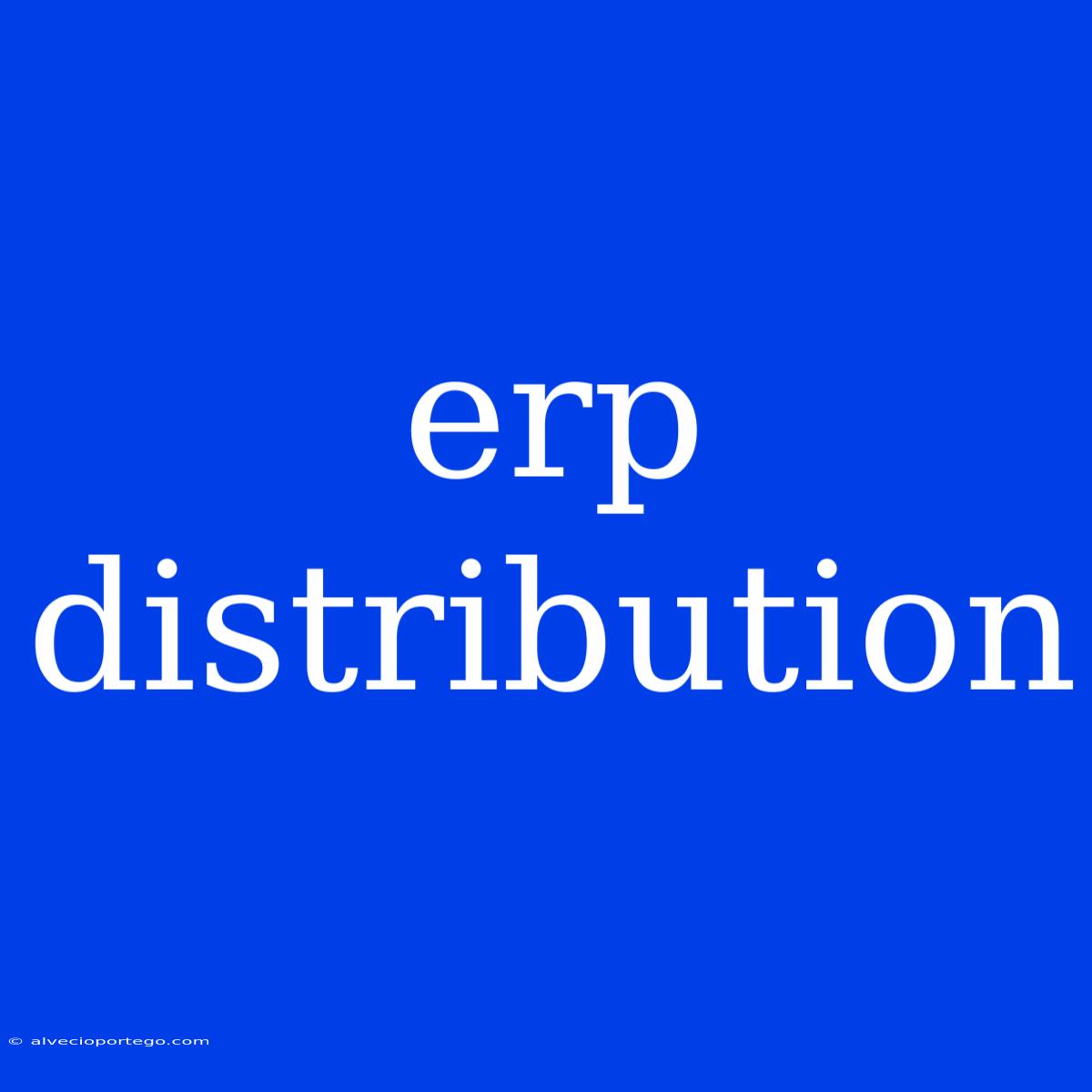 Erp Distribution