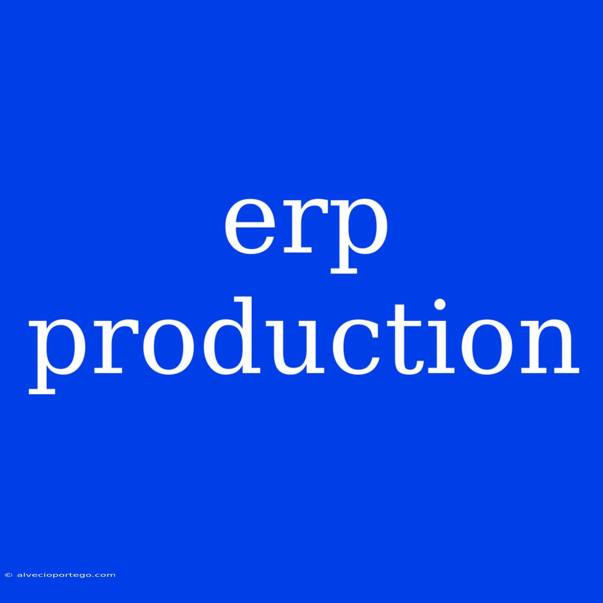 Erp Production