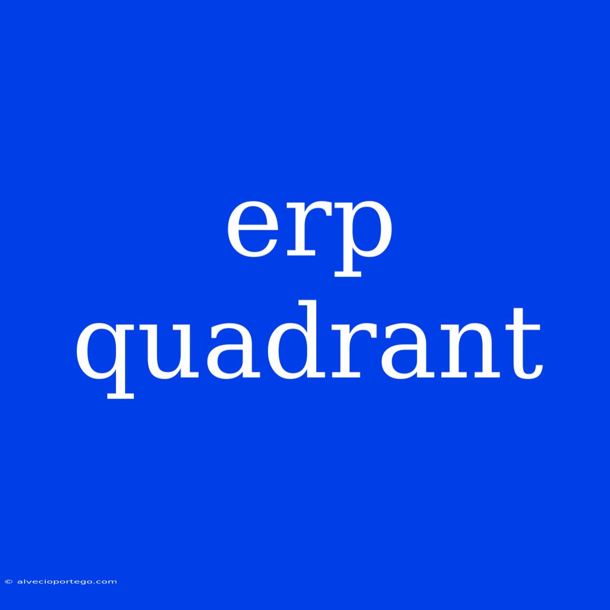 Erp Quadrant