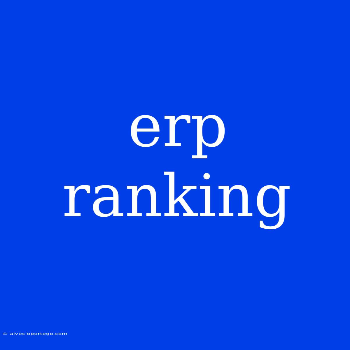 Erp Ranking