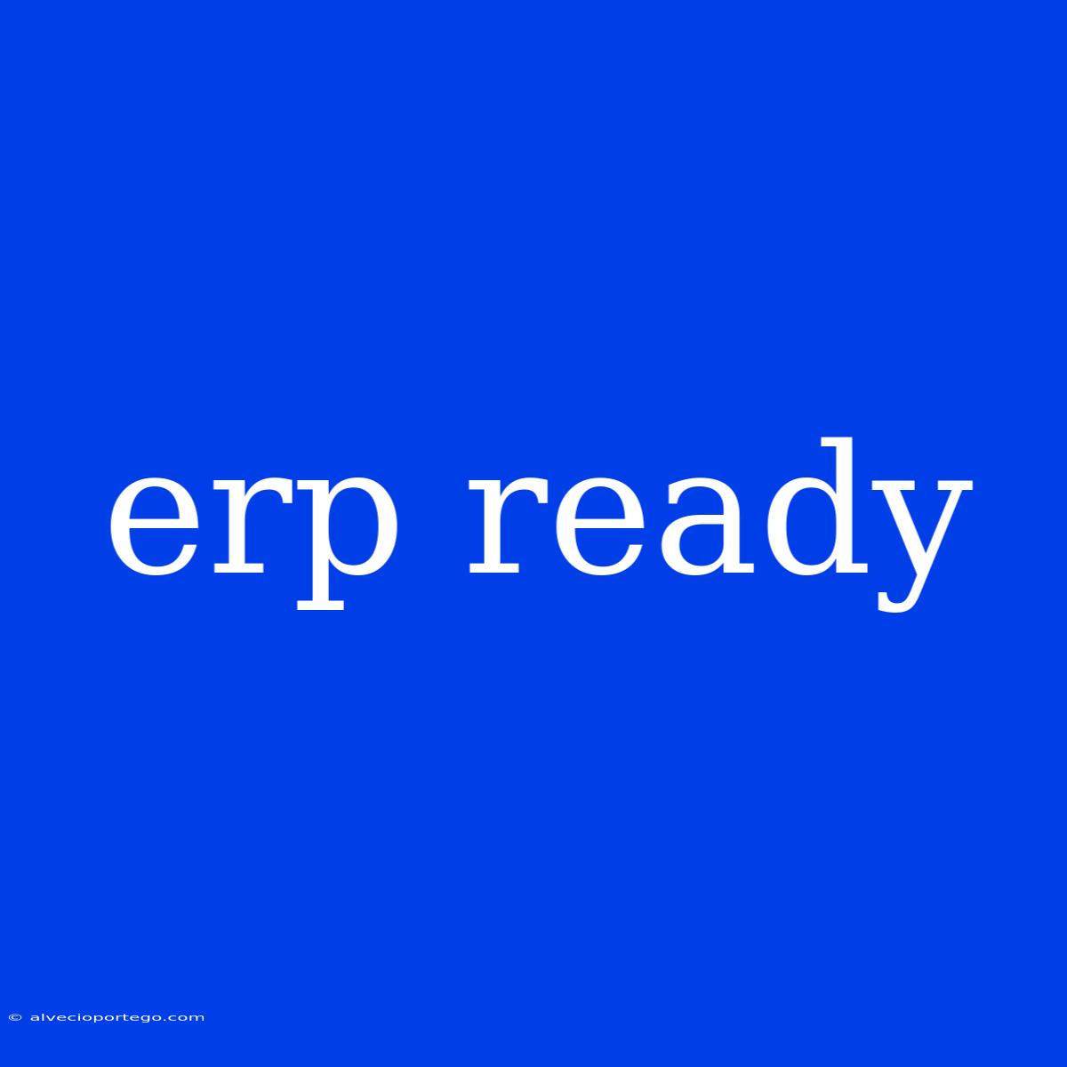 Erp Ready