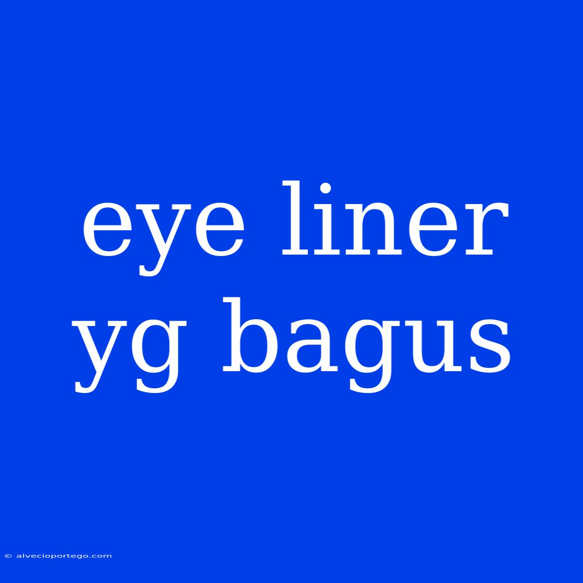 Eye Liner Yg Bagus