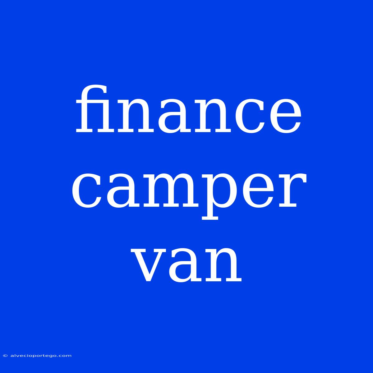 Finance Camper Van