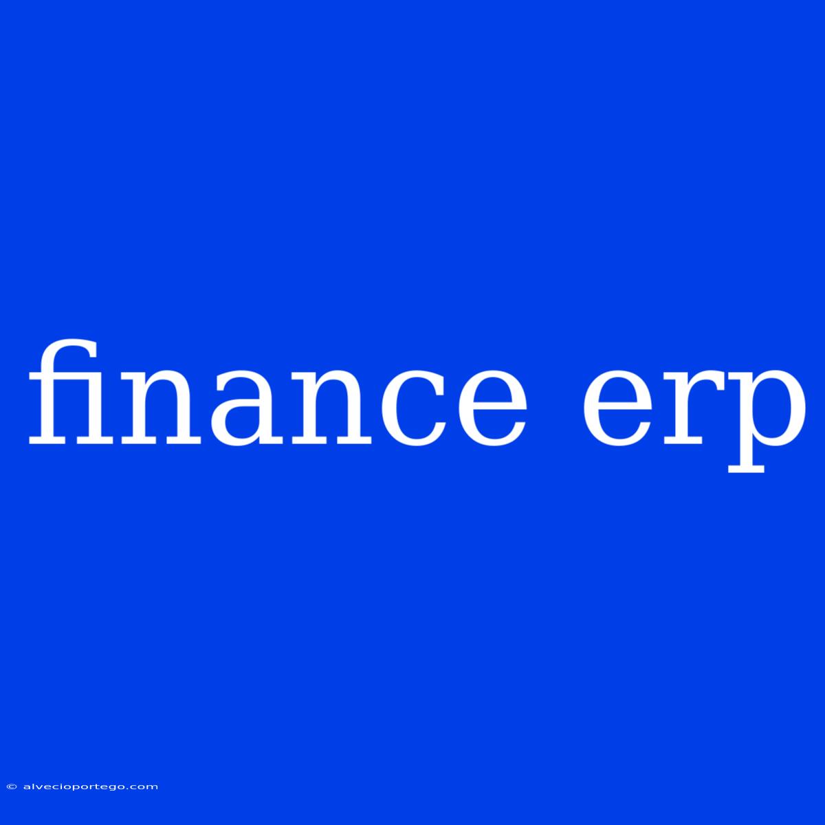 Finance Erp