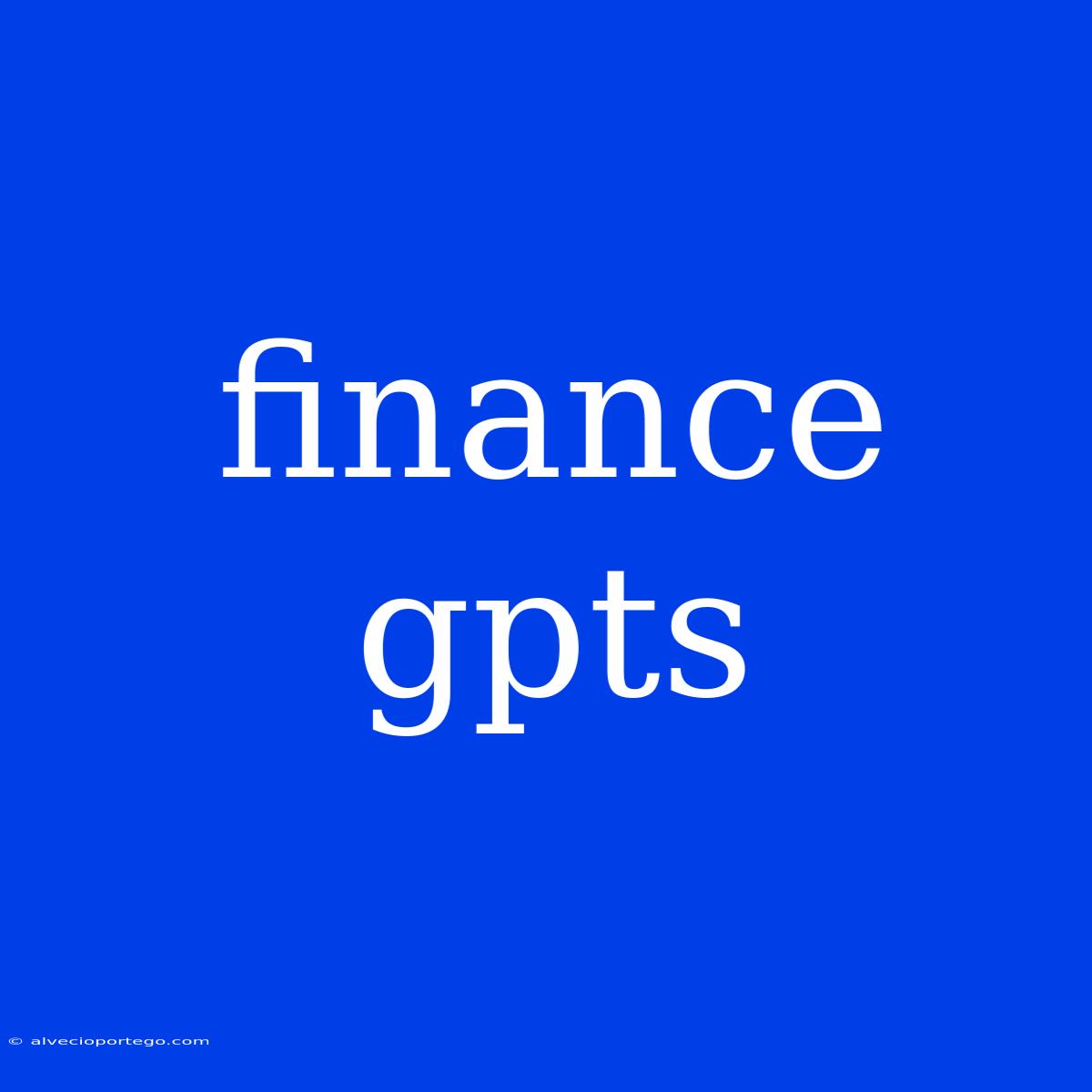 Finance Gpts