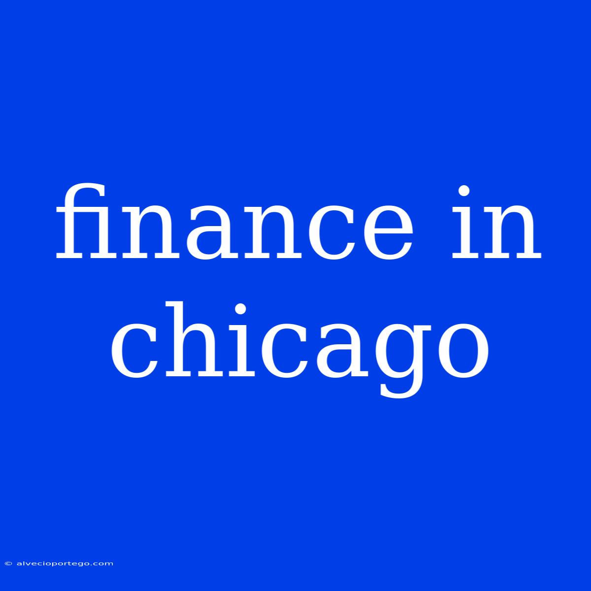 Finance In Chicago