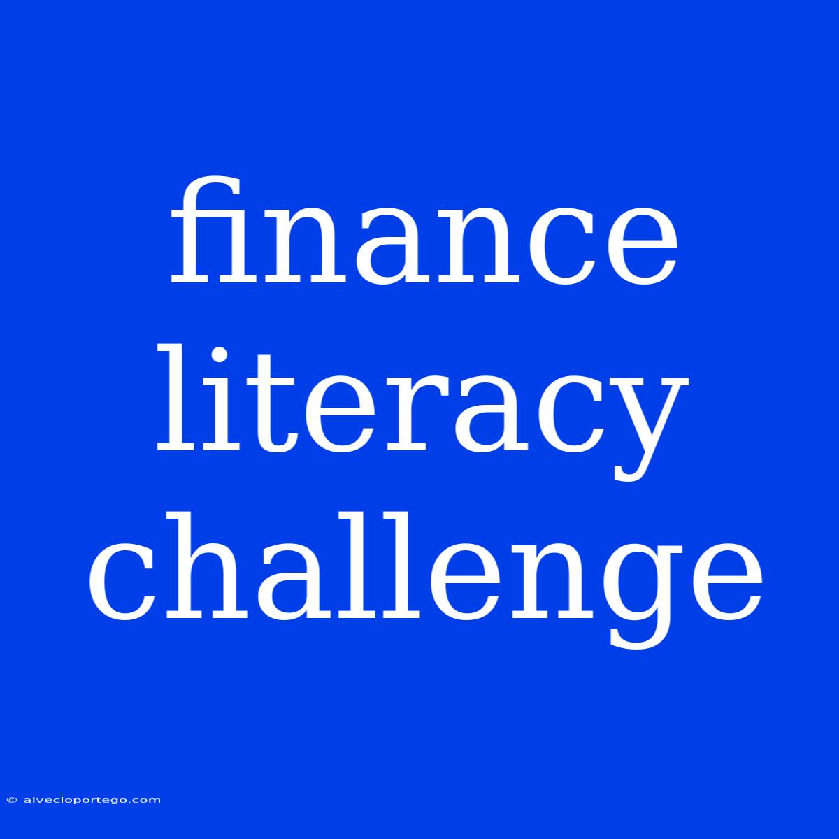 Finance Literacy Challenge