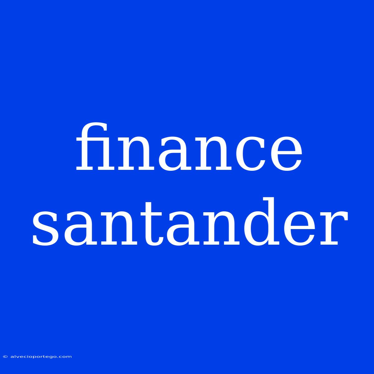 Finance Santander