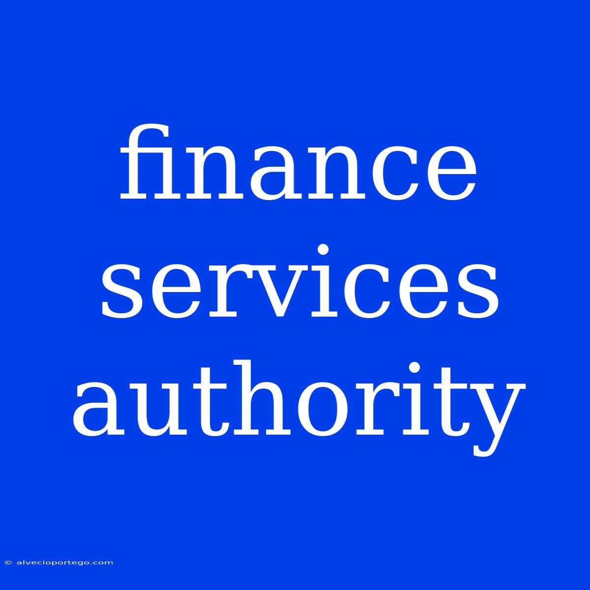 Finance Services Authority