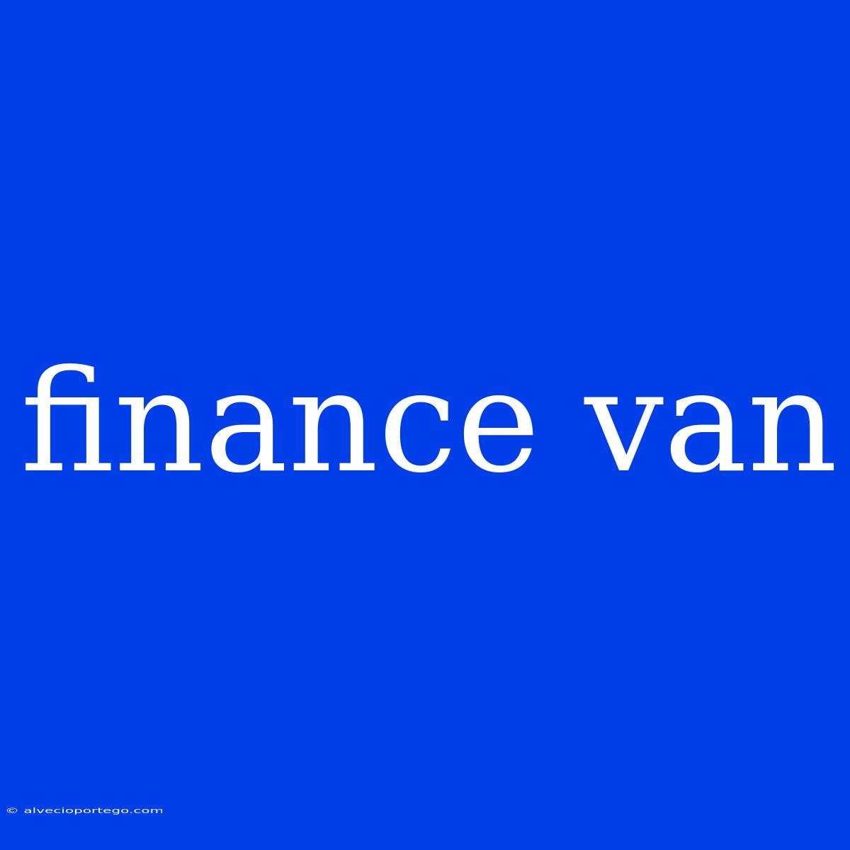 Finance Van